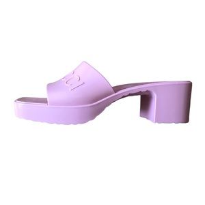 Gucci slides worn once - bubblegum pink - includes original box, perfume and bag